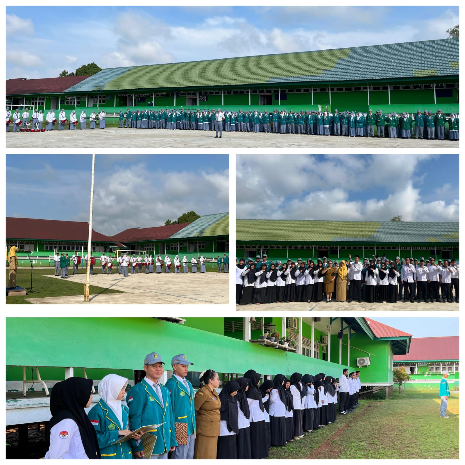 Pelaksanaan Upacara Bendera di MAN 1 Kapuas Hulu Di Pimpin Oleh Pembina Dari Badan Kesatuan Bangsa dan Politik ( KESBANGPOL)