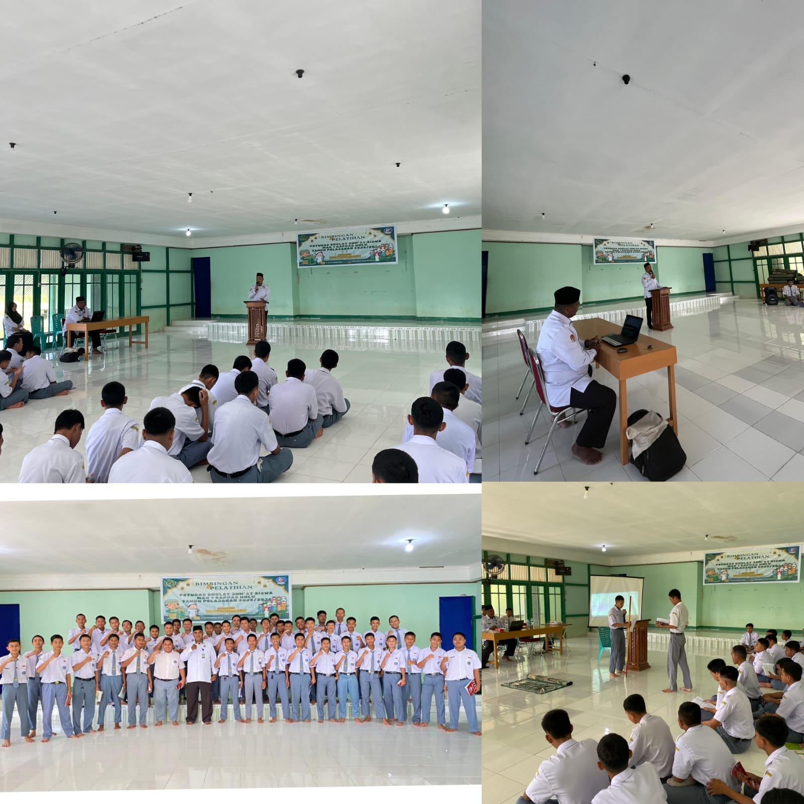 MAN 1 KAPUAS HULU MELAKSANAKAN BIMBINGAN DAN PELATIHAN  PETUGAS SHOLAT JUM’AT KEPADA PARA SISWA DAN SIAP DI TERJUNKAN DI MASYARAKAT.