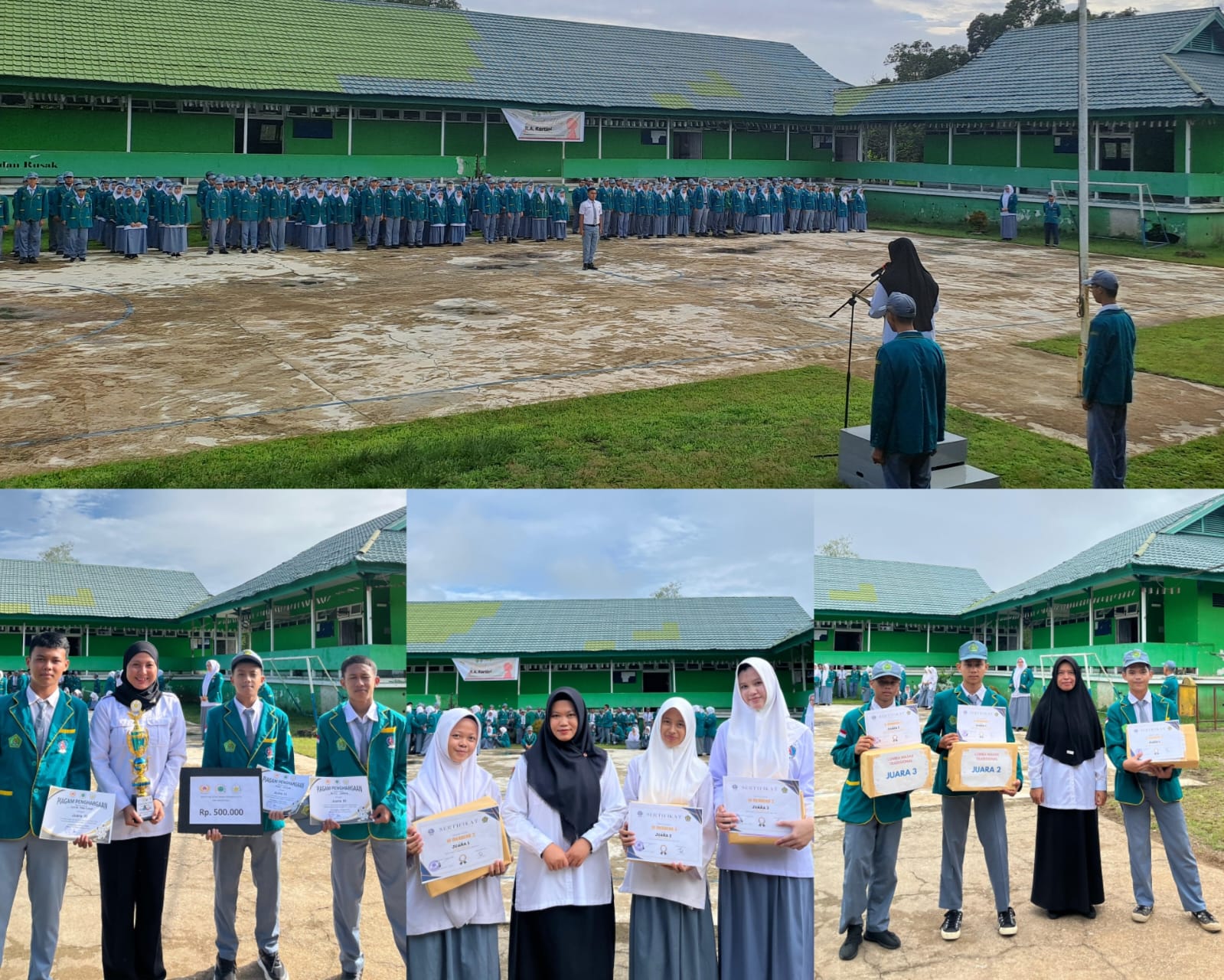 Usai Upacara Senin, Hadiah Lomba Dibagikan kepada Para Juara