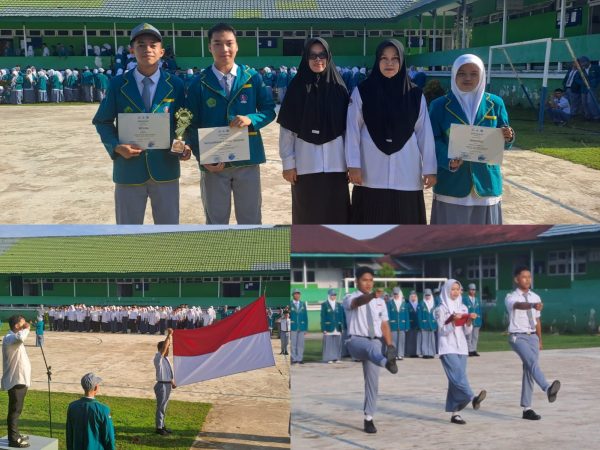 MAN 1 Kapuas Hulu Serahkan Piala dan Sertifikat Lomba Pidato 1 Muharram pada Upacara Hari Senin