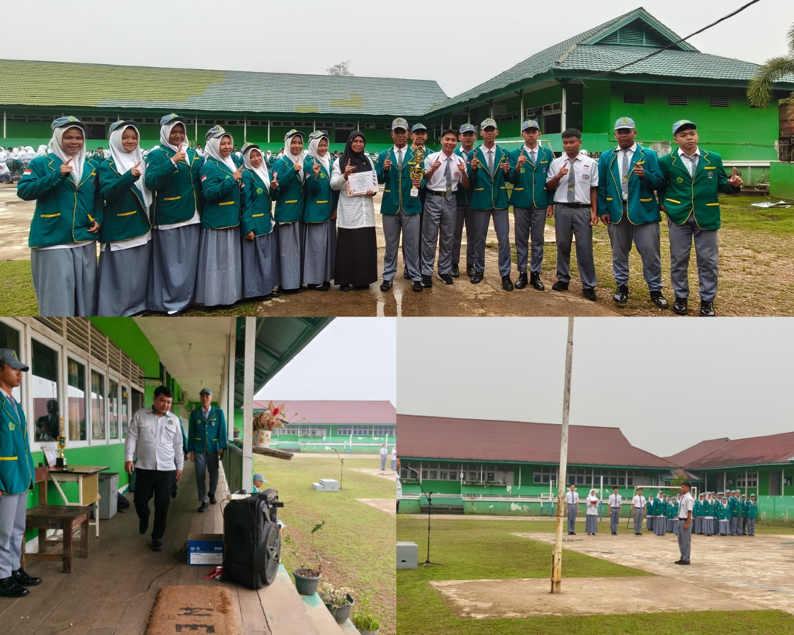 Semangat Upacara Bendera MAN 1 Kapuas Hulu diwarnai oleh Apresiasi Prestasi Pramuka di Kirlang Competition
